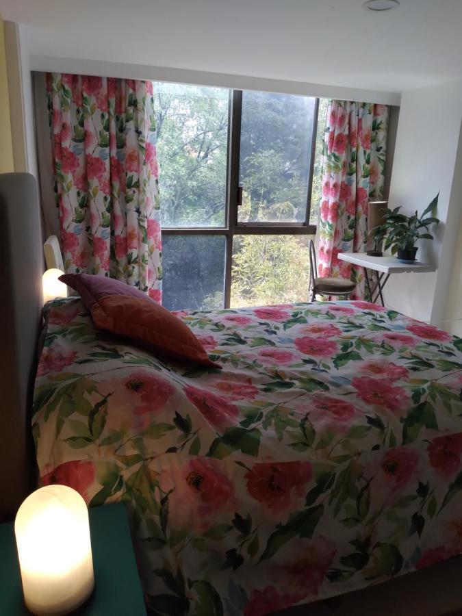 Charming Sunny Bedroom Overlooking Beautiful Amsterdam Avenue In Best Condesa Area Mexikóváros Kültér fotó